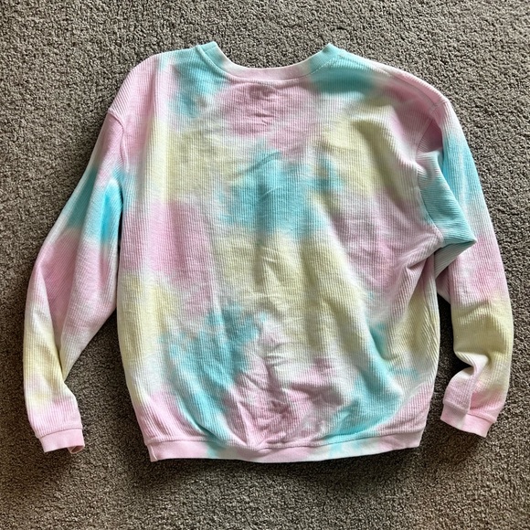 BE KIND tie dye pullover, soft waffle knit. S/M oversized fit - Picture 4 of 4